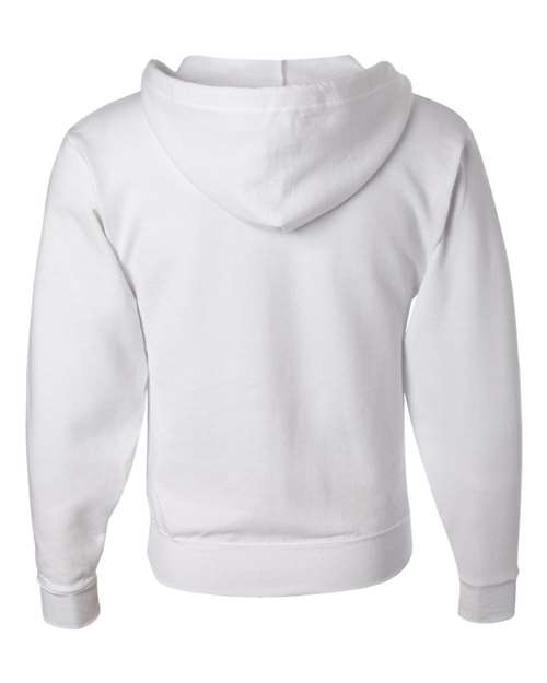 JERZEES 993MR Unisex NuBlend® Full-Zip Hooded Sweatshirt - White - back