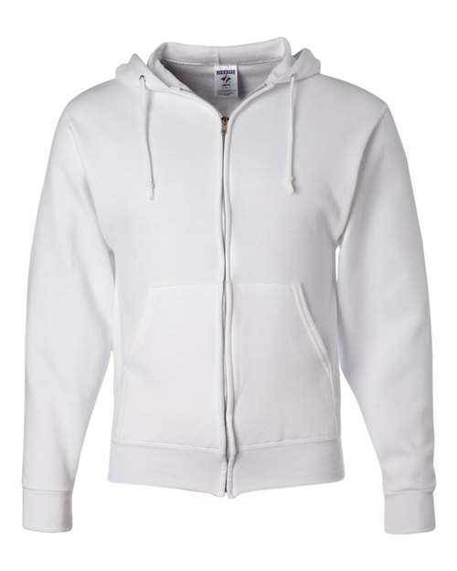 JERZEES 993MR Unisex NuBlend® Full-Zip Hooded Sweatshirt - White - front