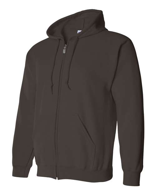 Gildan 18600 Unisex Heavy Blend™ Full-Zip Hooded Sweatshirt - Dark Chocolate - side