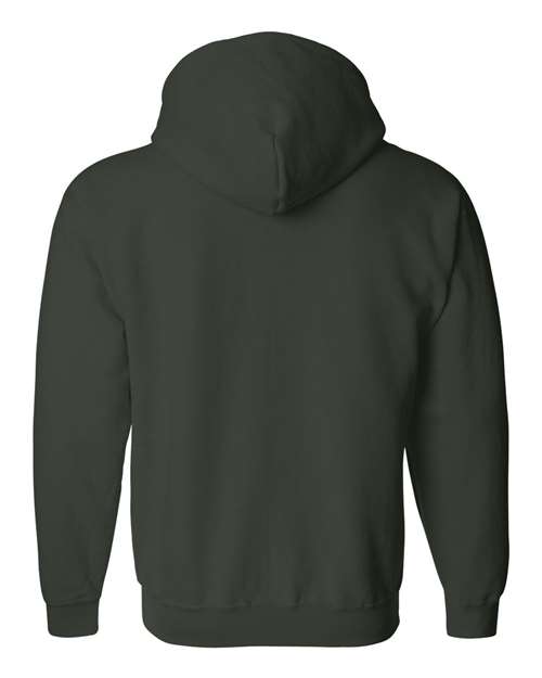 Gildan 18600 Unisex Heavy Blend™ Full-Zip Hooded Sweatshirt - Forest - back