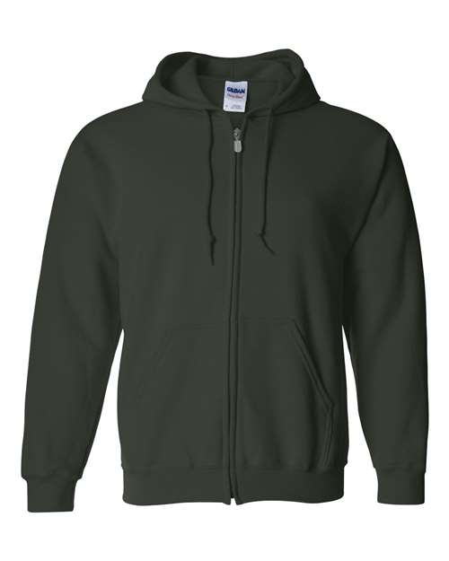 Gildan 18600 Unisex Heavy Blend™ Full-Zip Hooded Sweatshirt - Forest - front