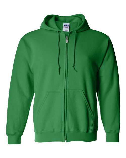 Gildan 18600 Unisex Heavy Blend™ Full-Zip Hooded Sweatshirt - Irish Green - front