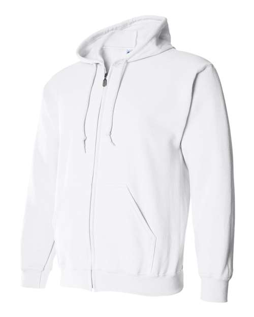 Gildan 18600 Unisex Heavy Blend™ Full-Zip Hooded Sweatshirt - White - side