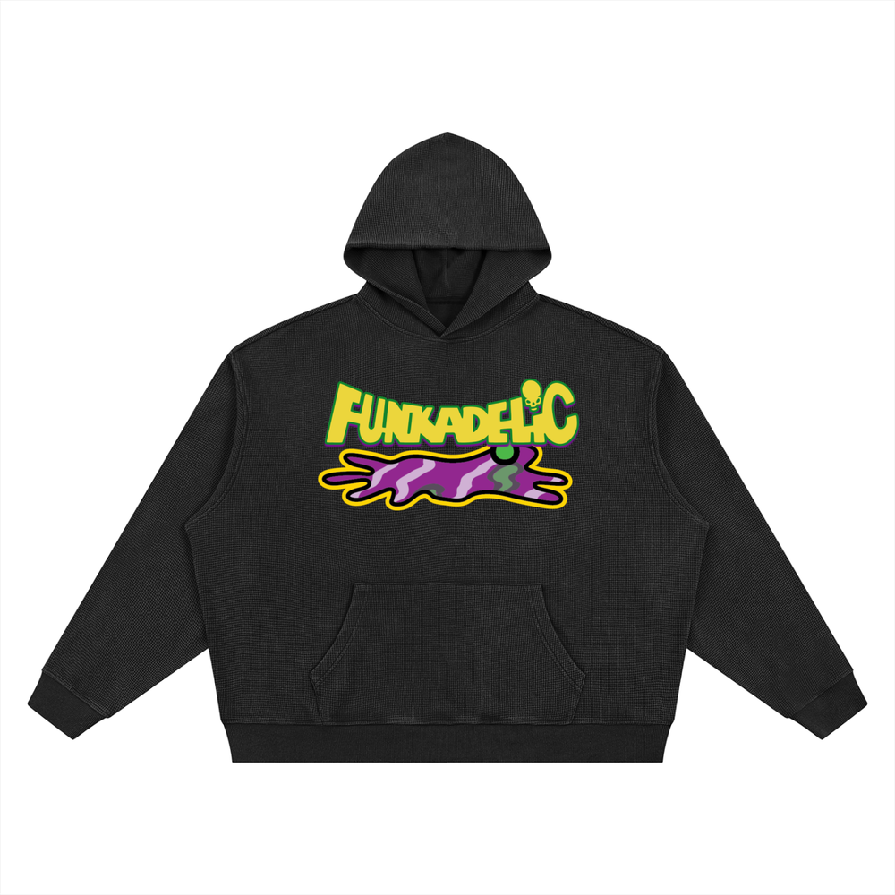FUNKADELIC DRIP TOUR BUS EDITION Unisex Vintage Wash Waffle Boxy Hoodie