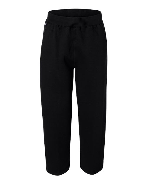 J. America 8992 Men's Premium Open-Bottom Sweatpants - Black - front
