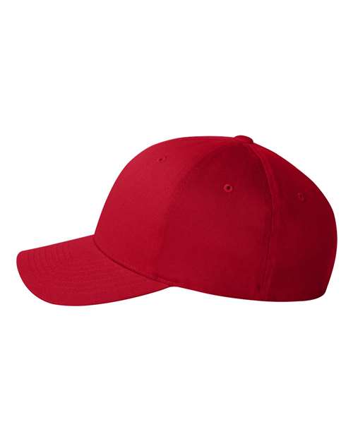 Flexfit 5001 V-Flexfit® Cotton Twill Cap - Red - side