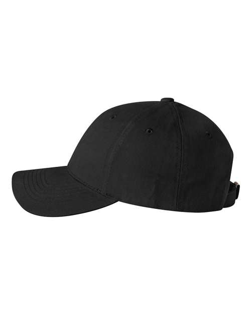 Valucap 9910 Heavy Brushed Twill Structured Cap - Black - side
