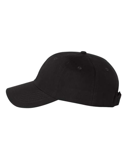 Valucap VC200 Brushed Twill Cap - Black - side