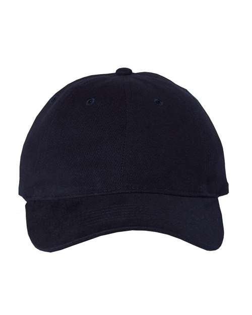 Valucap 9610 Heavy Brushed Twill Unstructured Cap - Navy - front