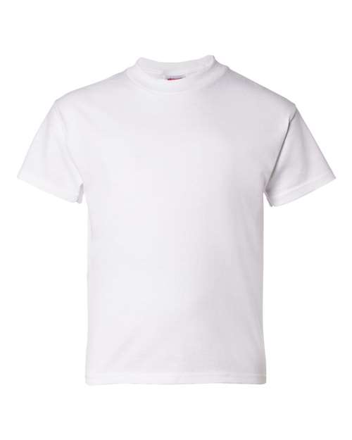 Hanes 5480 Youth Essential-T T-Shirt - White - front