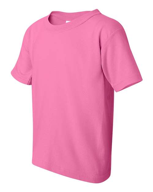 Gildan 5000B Youth Heavy Cotton™ T-Shirt - Azalea - side