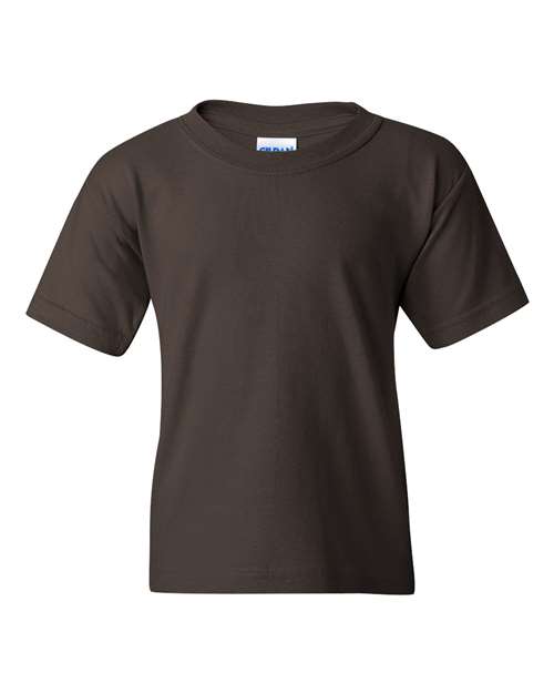 Gildan 5000B Youth Heavy Cotton™ T-Shirt - Dark Chocolate - front