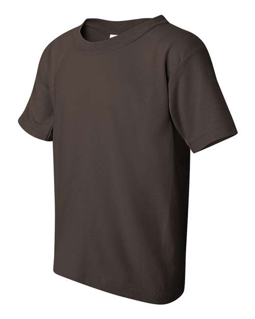 Gildan 5000B Youth Heavy Cotton™ T-Shirt - Dark Chocolate - side