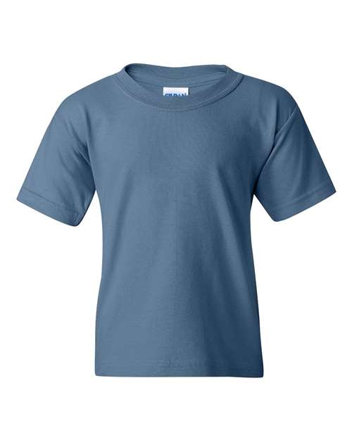 Gildan 5000B Youth Heavy Cotton™ T-Shirt - Indigo Blue - front