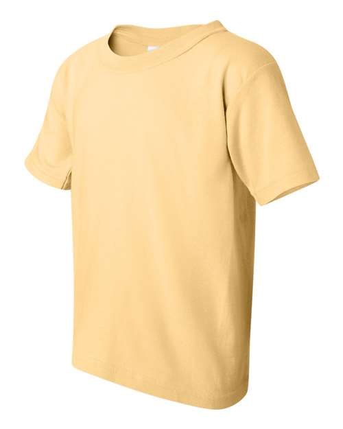 Gildan 5000B Youth Heavy Cotton™ T-Shirt - Yellow Haze - side