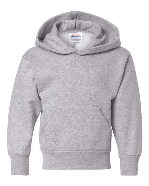 Hanes P473 Youth EcoSmart® Hooded Sweatshirt - Light Steel - front