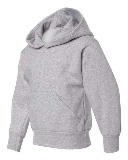 Hanes P473 Youth EcoSmart® Hooded Sweatshirt - Light Steel - side
