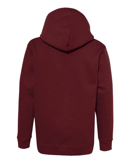 Hanes P473 Youth EcoSmart® Hooded Sweatshirt - Maroon - back