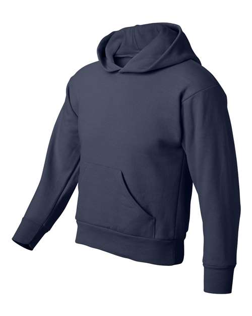 Hanes P473 Youth EcoSmart® Hooded Sweatshirt - Navy - side