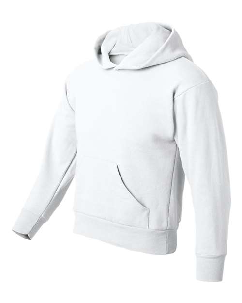 Hanes P473 Youth EcoSmart® Hooded Sweatshirt - White - side