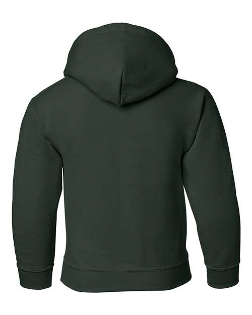 Gildan 18500B Youth Heavy Blend™ Hooded Sweatshirt - Forest - back