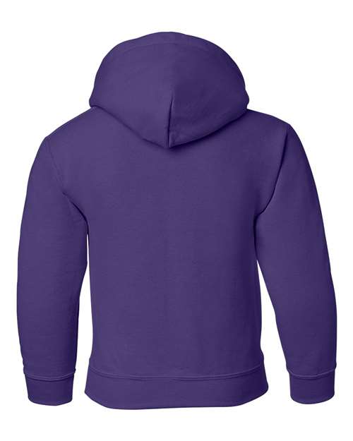 Gildan 18500B Youth Heavy Blend™ Hooded Sweatshirt - Purple - back