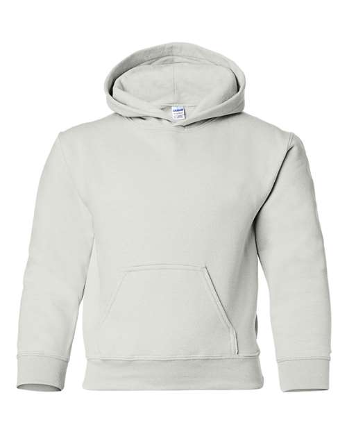 Gildan 18500B Youth Heavy Blend™ Hooded Sweatshirt - White - front
