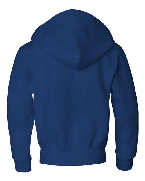 JERZEES 993BR Youth NuBlend® Full-Zip Hooded Sweatshirt - Royal - back