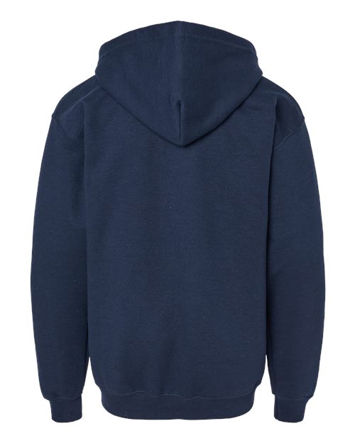 Gildan 18600B Youth Heavy Blend™ Full-Zip Hooded Sweatshirt - Navy - back