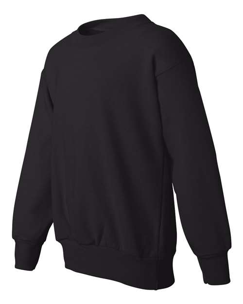 Hanes P360 Youth EcoSmart® Crewneck Sweatshirt - Black - side