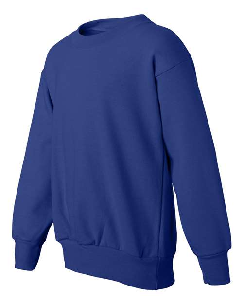 Hanes P360 Youth EcoSmart® Crewneck Sweatshirt - Deep Royal - side