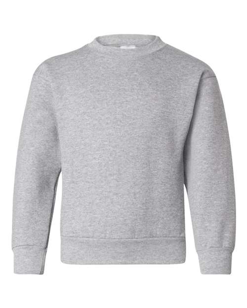 Hanes P360 Youth EcoSmart® Crewneck Sweatshirt - Light Steel - front