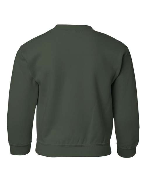 Gildan 18000B Youth Heavy Blend™ Crewneck Sweatshirt - Forest - back