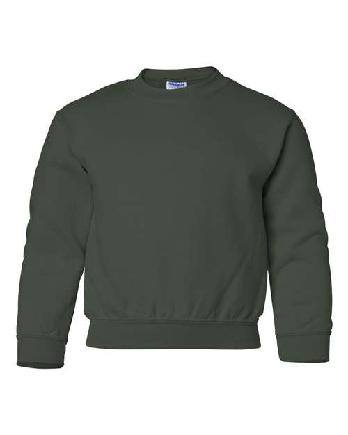 Gildan 18000B Youth Heavy Blend™ Crewneck Sweatshirt - Forest - front