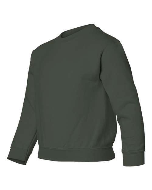 Gildan 18000B Youth Heavy Blend™ Crewneck Sweatshirt - Forest - side