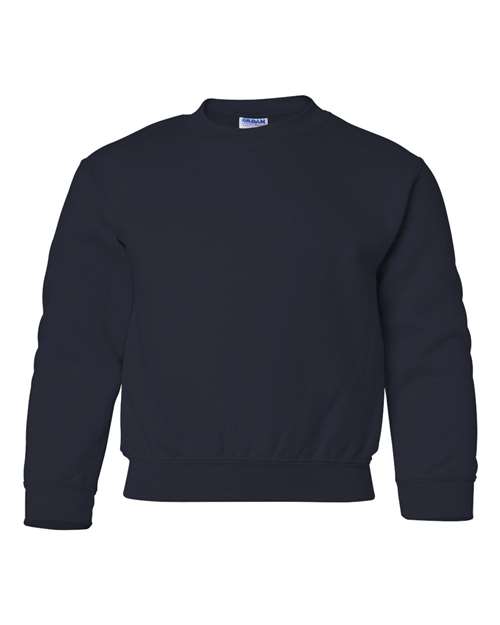 Gildan 18000B Youth Heavy Blend™ Crewneck Sweatshirt - Navy - front