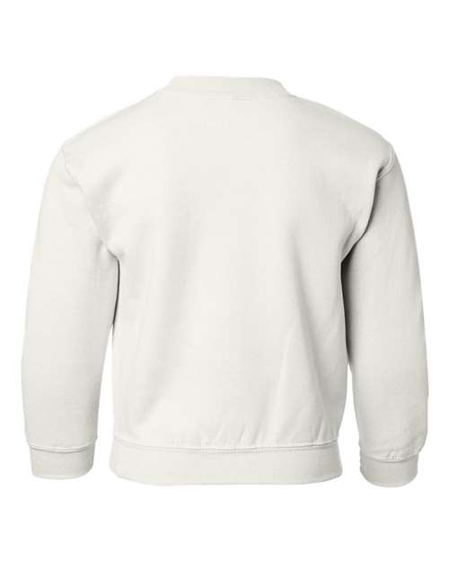 Gildan 18000B Youth Heavy Blend™ Crewneck Sweatshirt - White - back