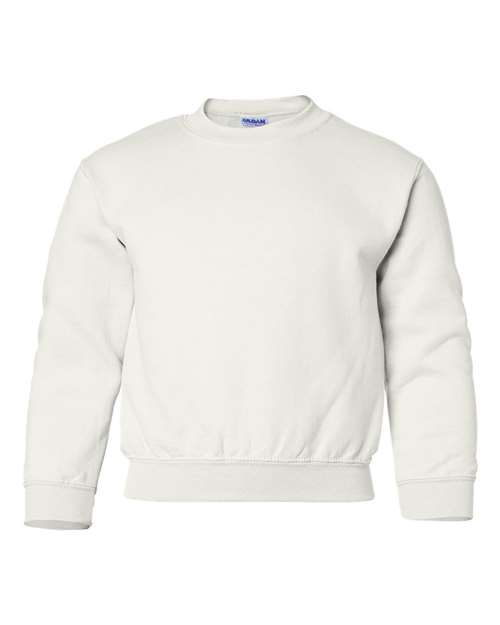 Gildan 18000B Youth Heavy Blend™ Crewneck Sweatshirt - White - front