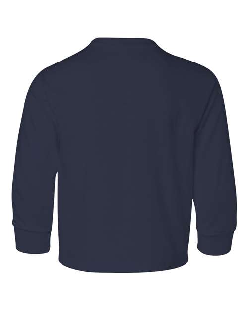 JERZEES 29BLR Youth Dri-Power® Long Sleeve 50/50 T-Shirt - J. Navy - back