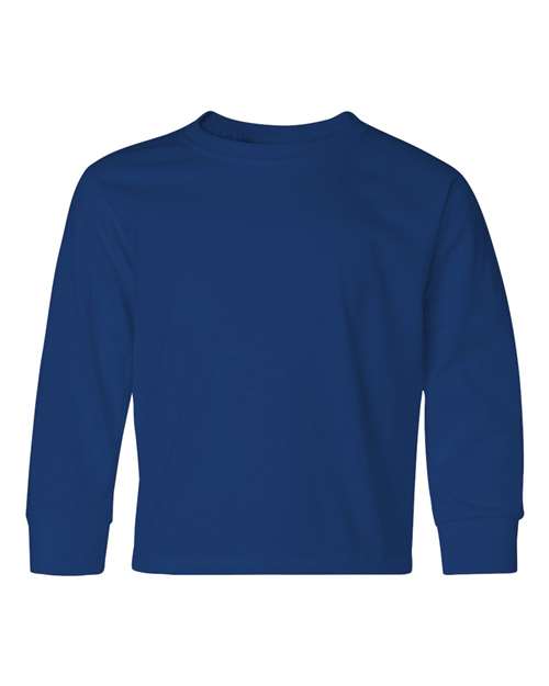 JERZEES 29BLR Youth Dri-Power® Long Sleeve 50/50 T-Shirt - Royal - front