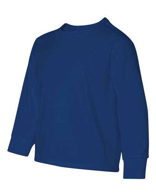 JERZEES 29BLR Youth Dri-Power® Long Sleeve 50/50 T-Shirt - Royal - side