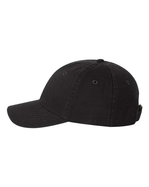 Valucap VC300Y Youth Small Fit Bio-Washed Dad Hat - Black - side