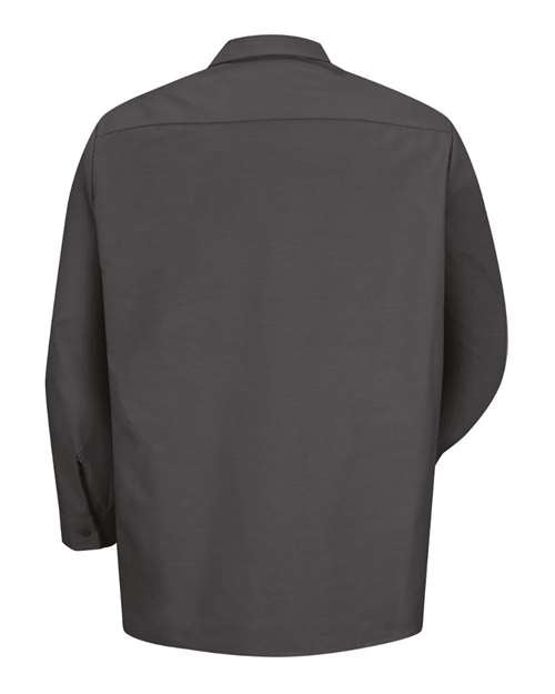 Red Kap SP14 Men's Industrial Long Sleeve Work Shirt - Charcoal - back