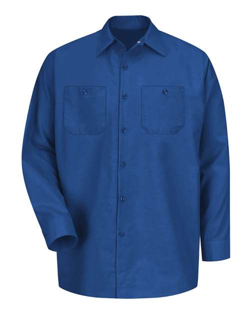 Red Kap SP14 Men's Industrial Long Sleeve Work Shirt - Royal Blue - front