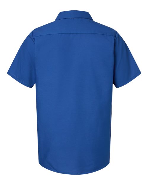 Red Kap SP24 Men's Industrial Short Sleeve Work Shirt - Royal Blue - back