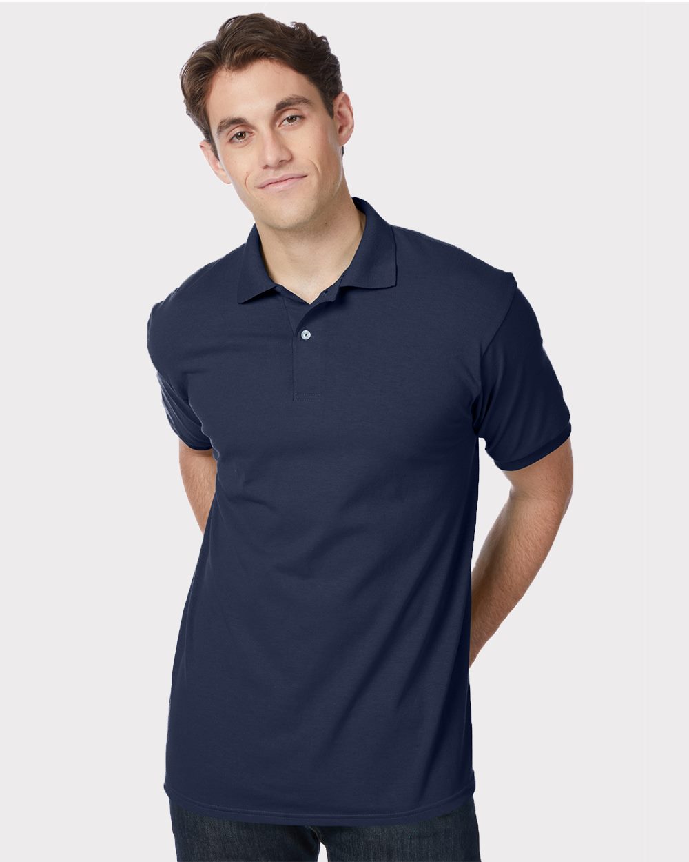 Hanes 054X Unisex EcoSmart® Jersey Polo - style