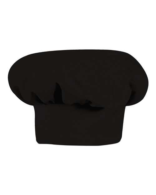 Chef Designs HP60 Chef Hat - Solid Black - front