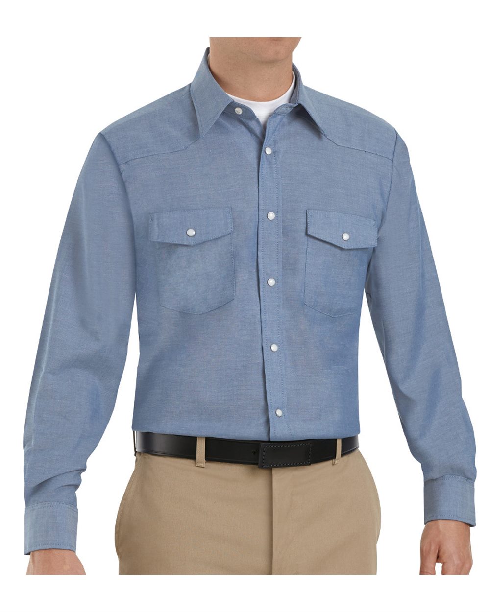 Red Kap SC14 Men's Deluxe Western Style Long Sleeve Shirt - style