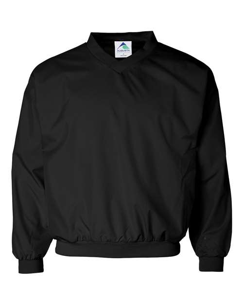 Augusta Sportswear 3415 Unisex Micro Poly Windshirt - Black - front