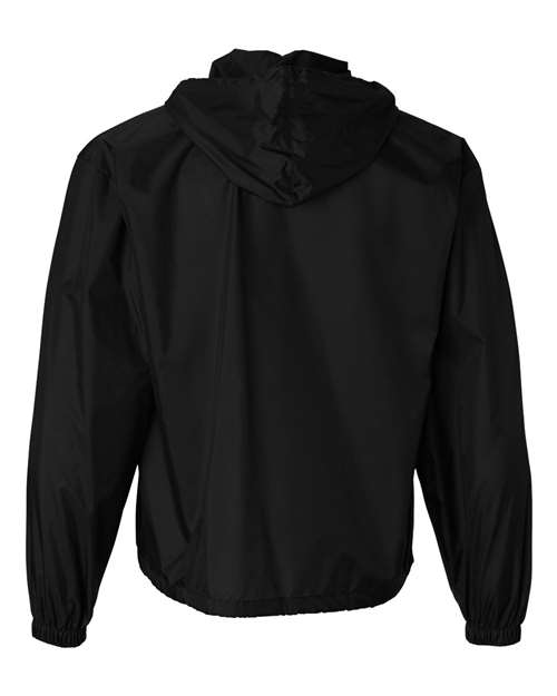 Augusta Sportswear 3130 Unisex Packable Half-Zip Hooded Pullover Jacket - Black - back